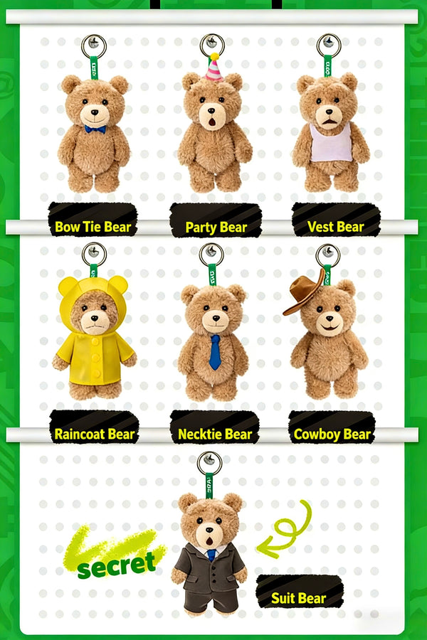 Ted2 Teddy Bear Action Plush Pendant