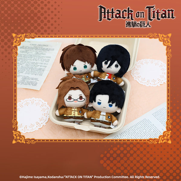 Attack on Titan Official Plush Keychain with Levi and Mikasa Designs