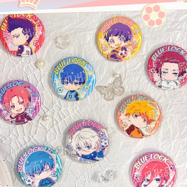 Blue Lock Chibi Watercolor Tinplate Badge Blind Bag