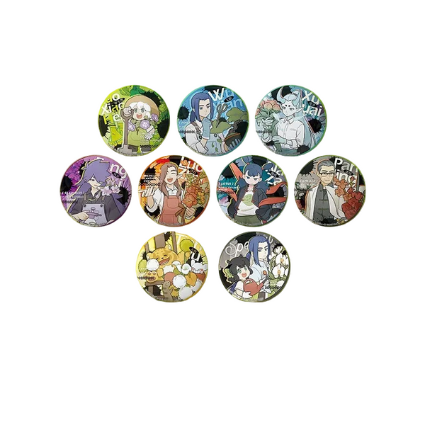 The Legend of Luoxiaohei Floral Yaojing’s Atelier Official Tinplate Badge Blind Box